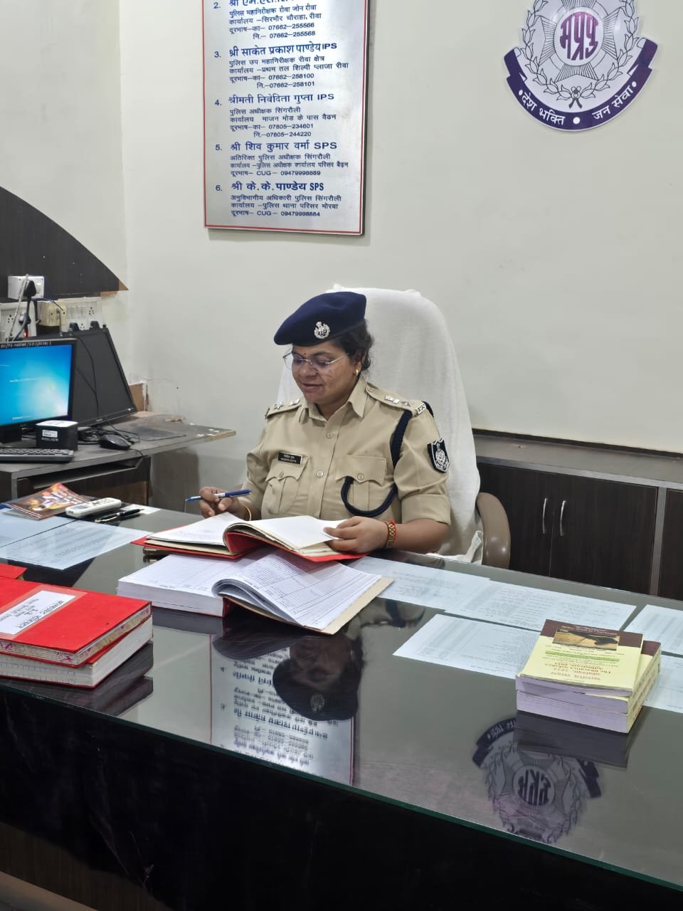 पुलिस अधीक्षक ने मोरवा थाने का किया आकस्मि निरीक्षण